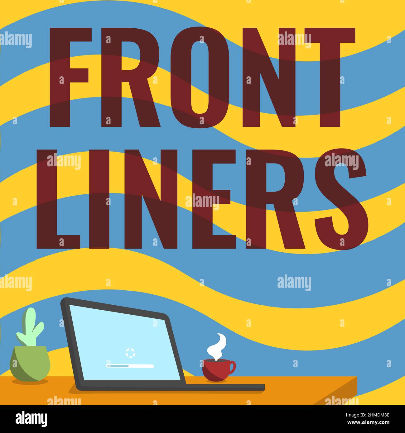 Hand writing sign Frontliners. Business overview most important or ...
