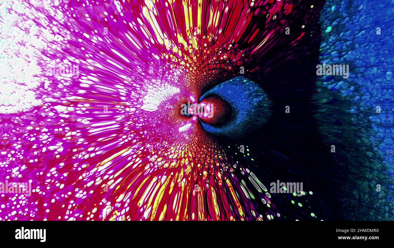 Bright tracery 3d render of futuristic abstract swirl. Diffuse digital