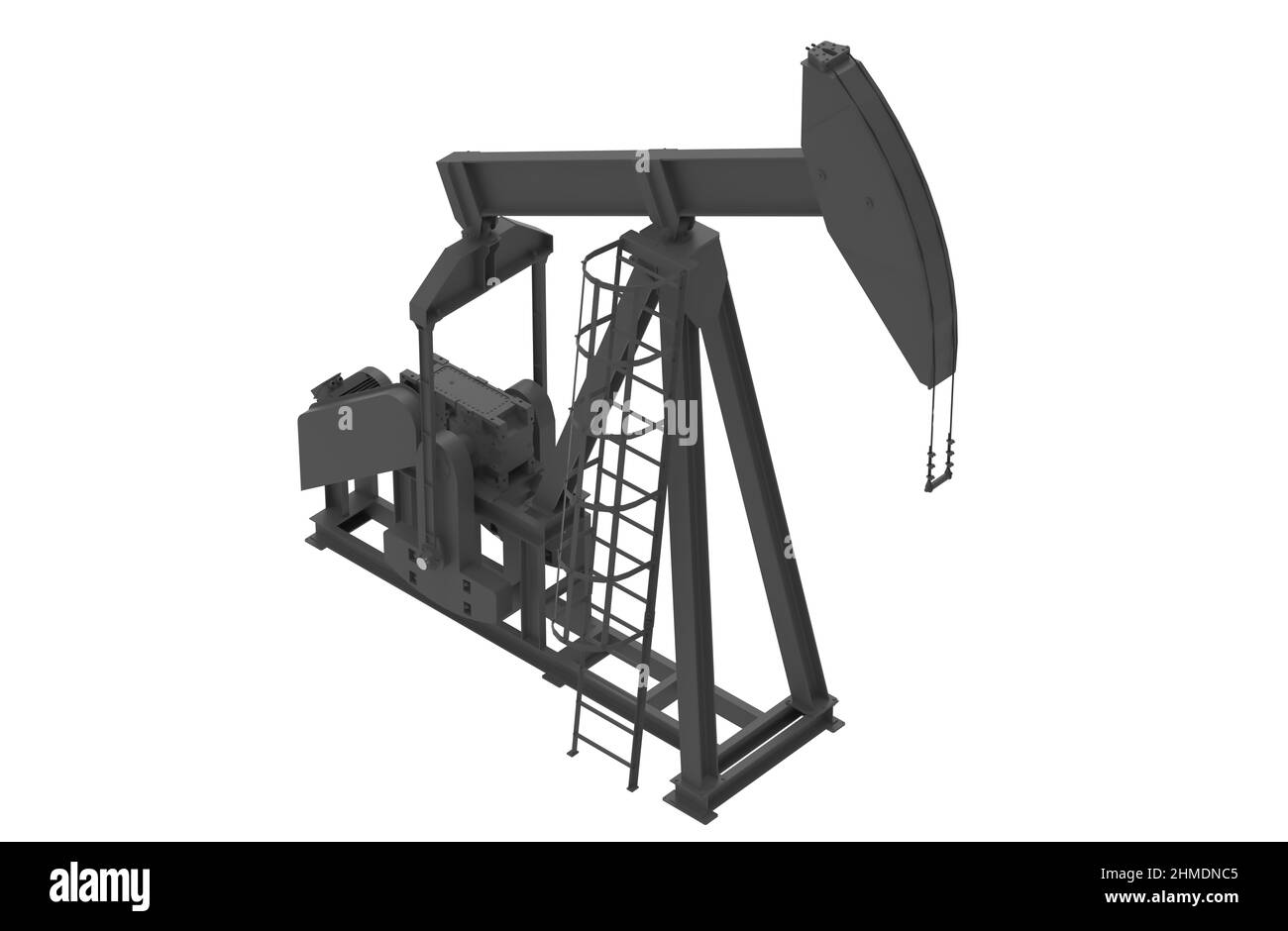 pumpjack oil pump isolated 3d illustration Stock Photo Alamy