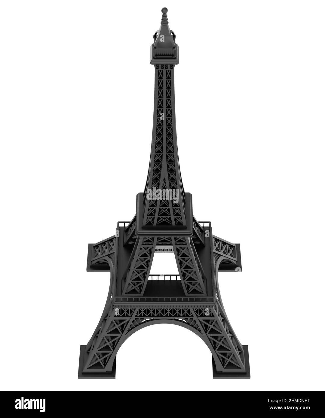 Eiffel tower angle view 3d illustratio Stock Photo