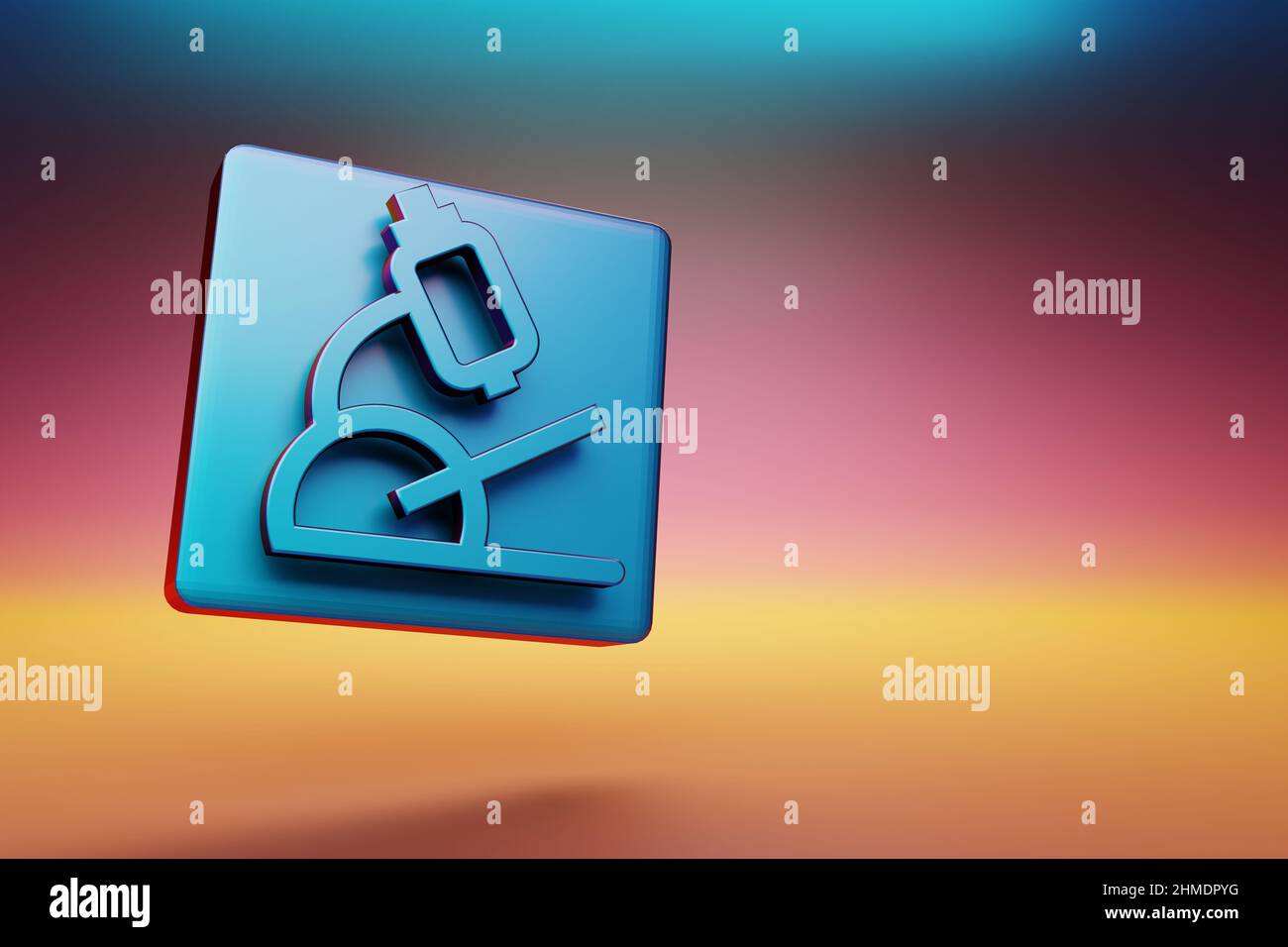 Microscope icon. Beautiful Blue Microscope symbol icons on multicolor ...