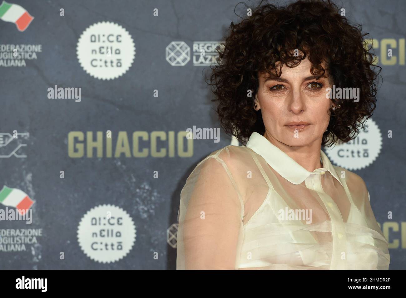 Rome, Italy, 07/02/2022, Italian actress Lidia Vitale during the red