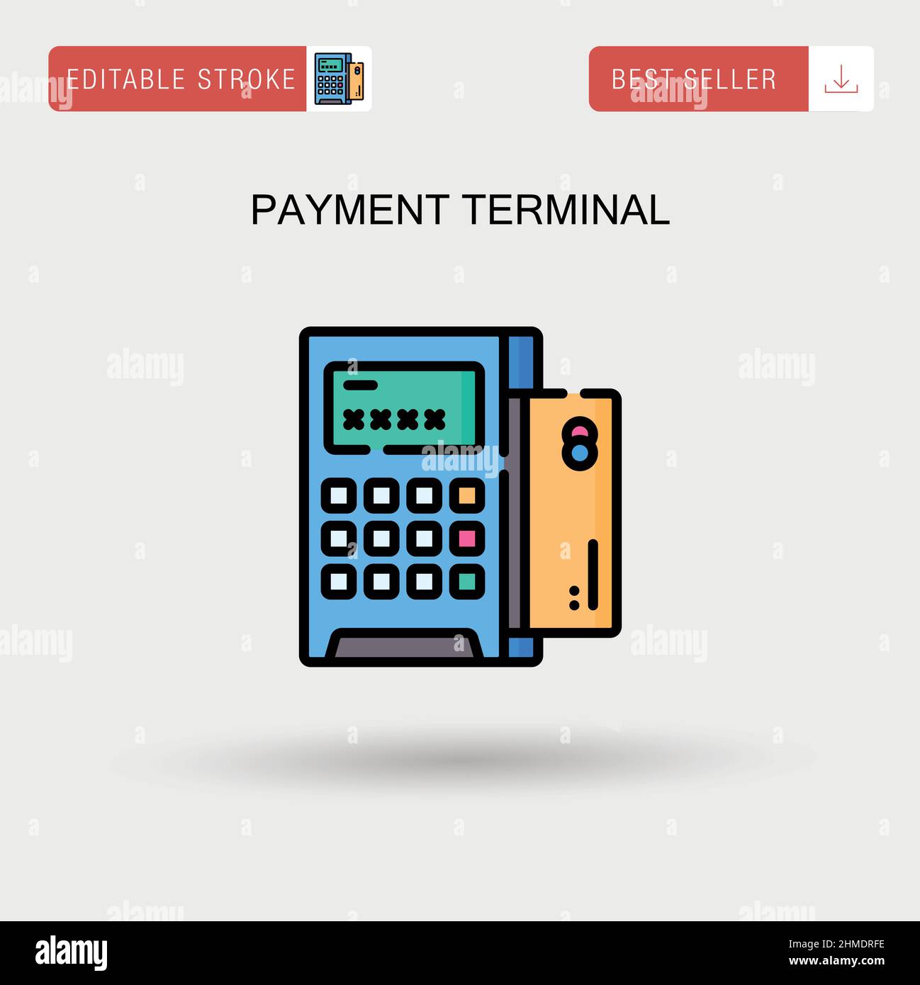 Payment terminal Simple vector icon. Stock Vector
