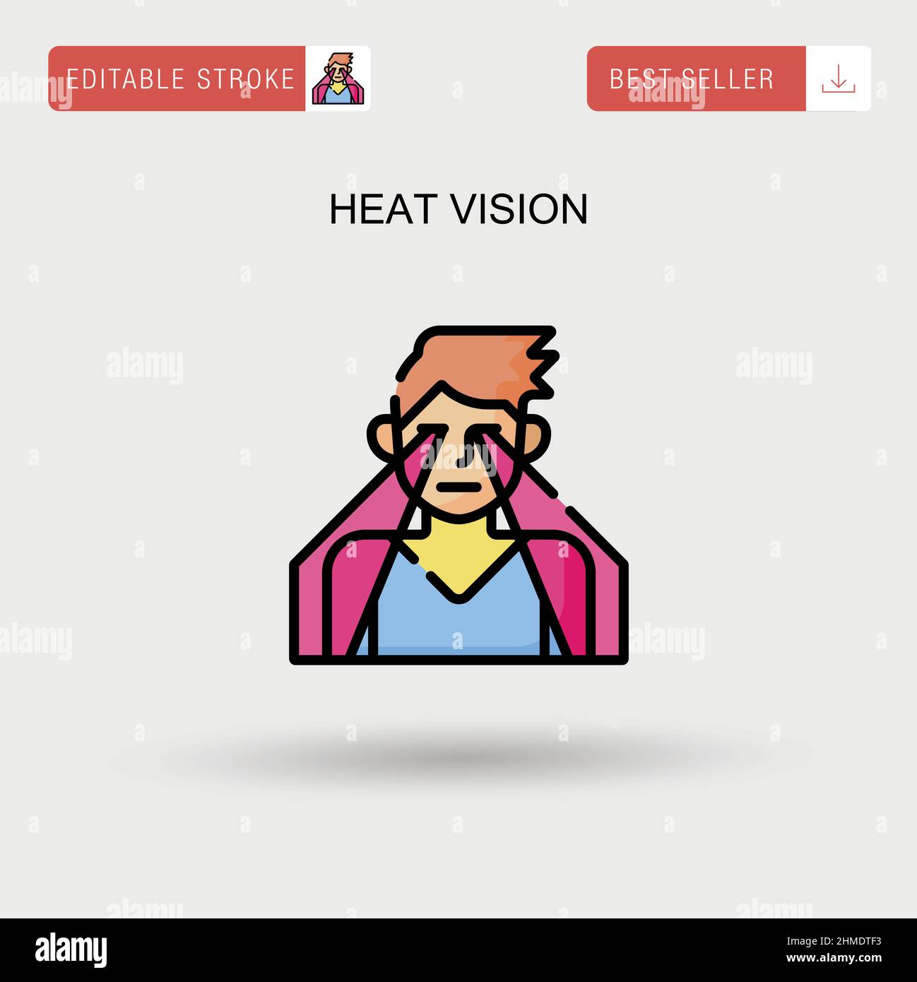 Heat vision Simple vector icon. Stock Vector