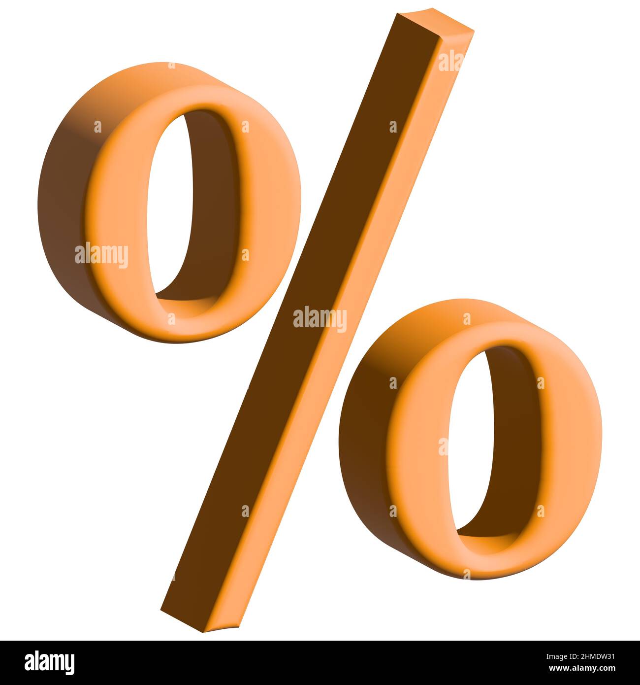 Percentage sign on white background. Business concept. 3d illustration Stock Photo