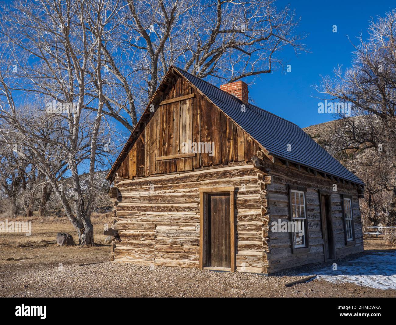 Butch Cassidy's childhood home, along U.S. Highway 89, Cirecleville, Utah. Stock Photo