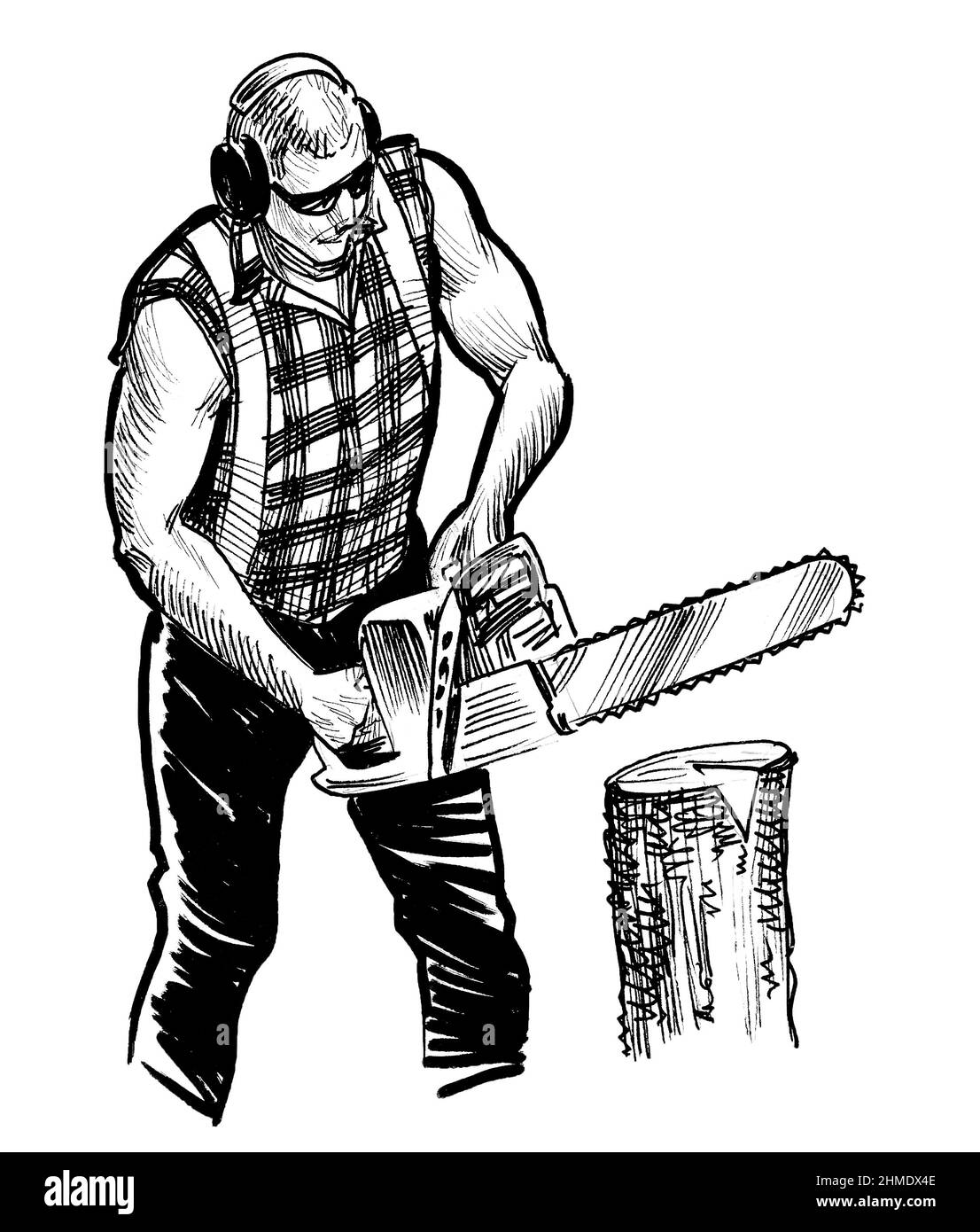 Lumberjack cutting hires stock photography and images Alamy
