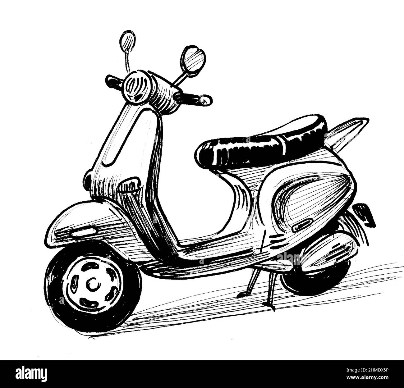 Ink scooter Black and White Stock Photos & Images - Alamy