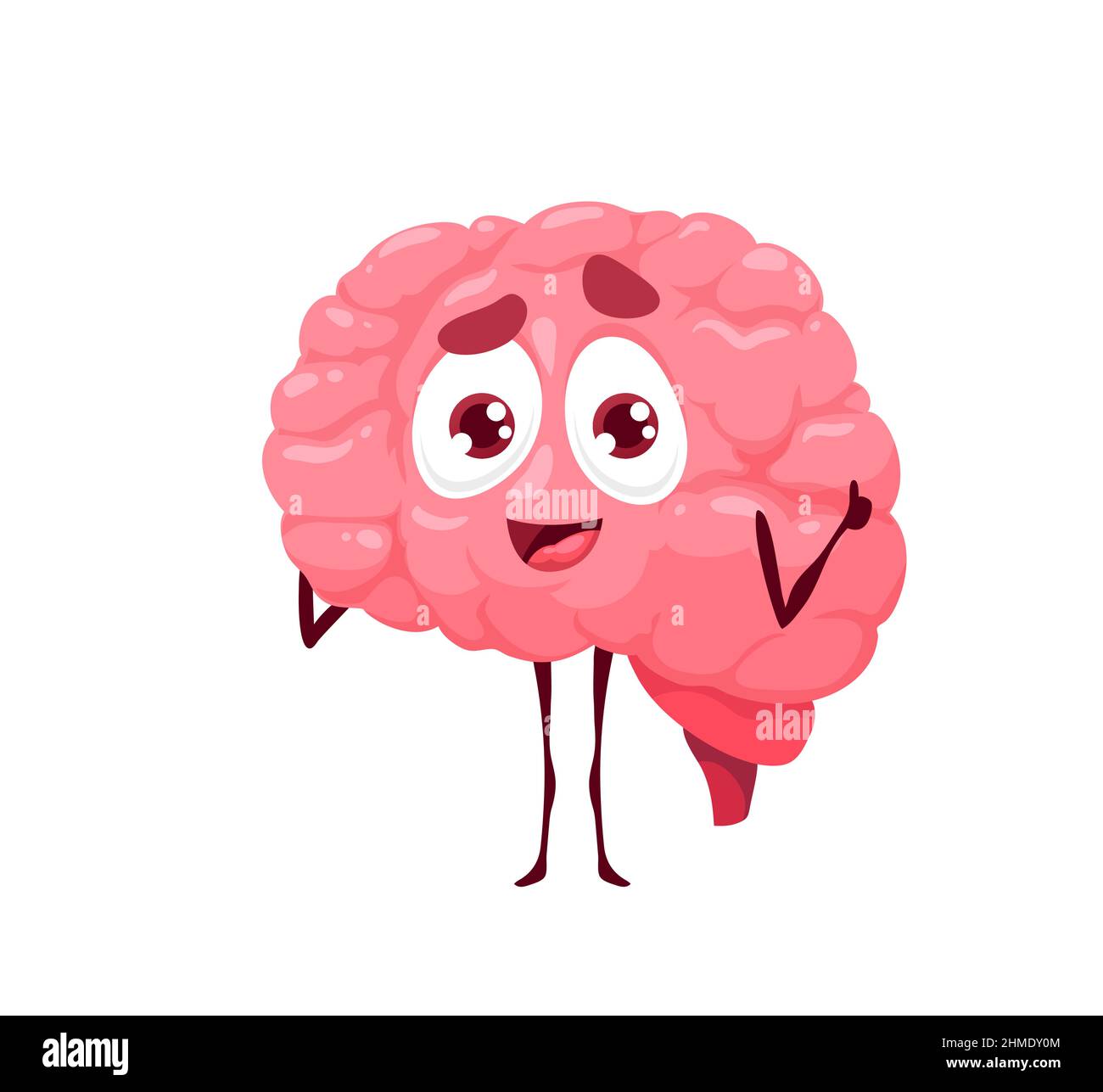 Human funny cartoon brain character, cute vector personage with happy face.  Isolated smiling marrow gladness emotion. Anatomy medicine, intellect, cre  Stock Vector Image & Art - Alamy