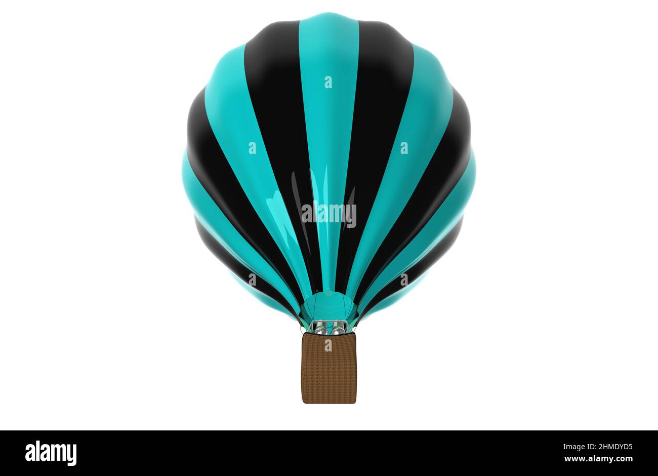 Hot air balloon isolated on white background 3d image illustration ...