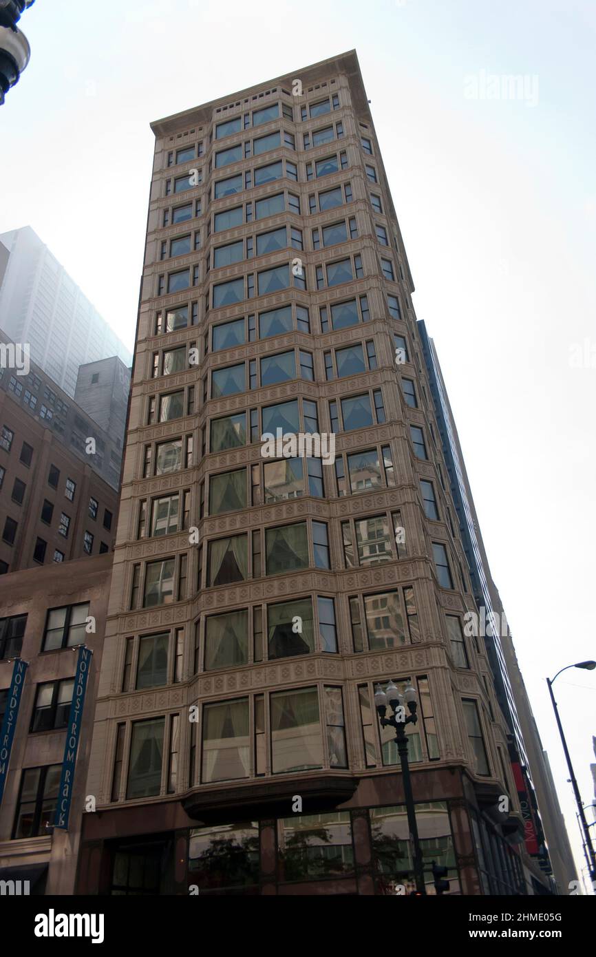 Reliance Building, 1 W. Washington Street,  Chicago, Illinois, USA Stock Photo