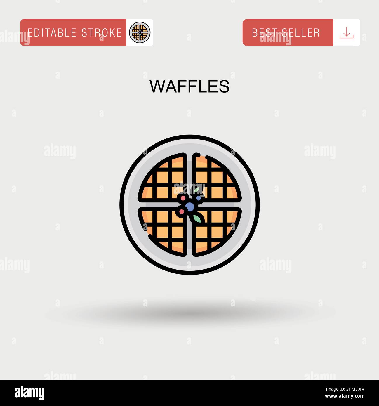 Stack of waffles Stock Vector Images - Alamy