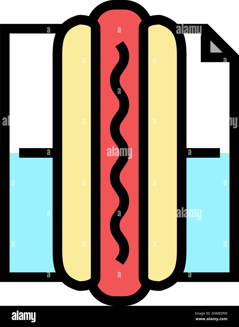 hot dog street food color icon vector illustration Stock Vector