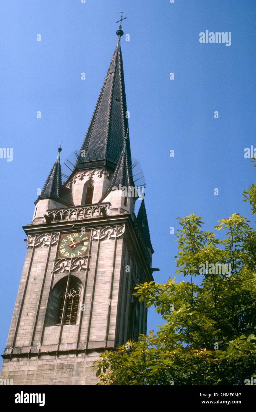 Cathedral of Our Dear Lady, in 1981, Radolfzell, Baden-Württemberg, Germany Stock Photo