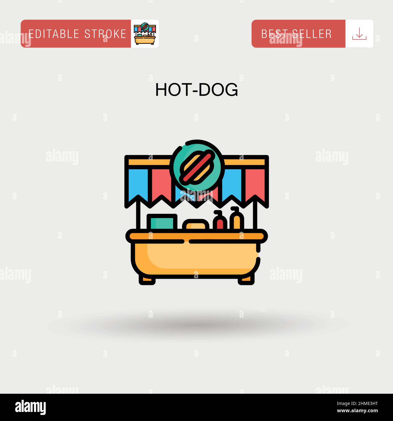 Hot-dog Simple vector icon Stock Vector Image & Art - Alamy