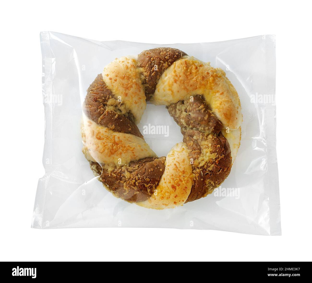 sweet party bread wrapped in plastic isolated on white Stock Photo Alamy