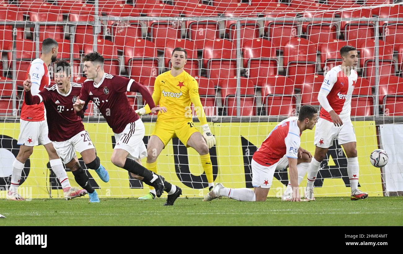 Czech Soccer - Sparta Prague v Slavia Prague. Radek Bejbl, Slavia Prague  (right Stock Photo - Alamy