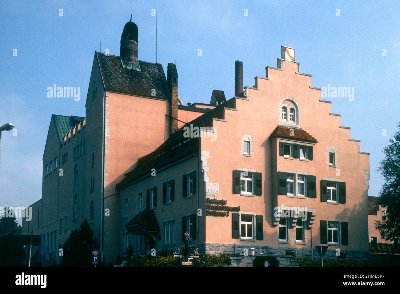 Rothaus Brewery building in 1981, Rothaus, Baden-Württemberg, Germany Stock Photo