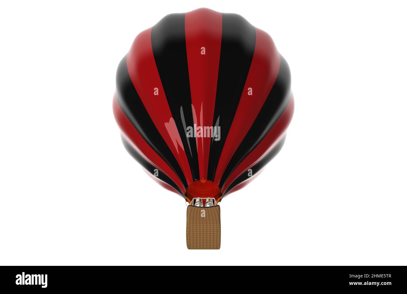 Hot air balloon isolated on white background 3d image illustration ...