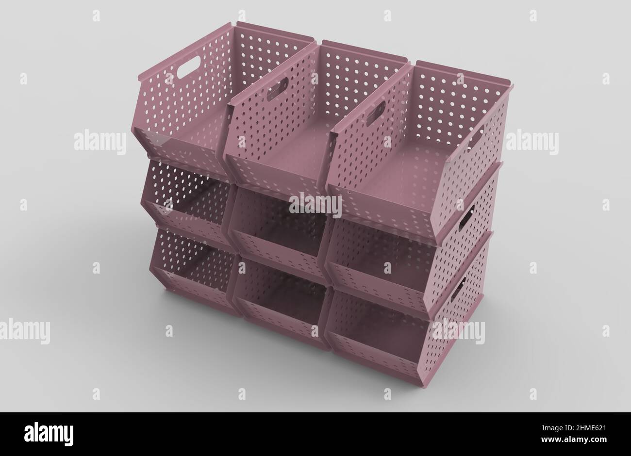 Painted file cabinet for study and work 3d image illustration Stock Photo