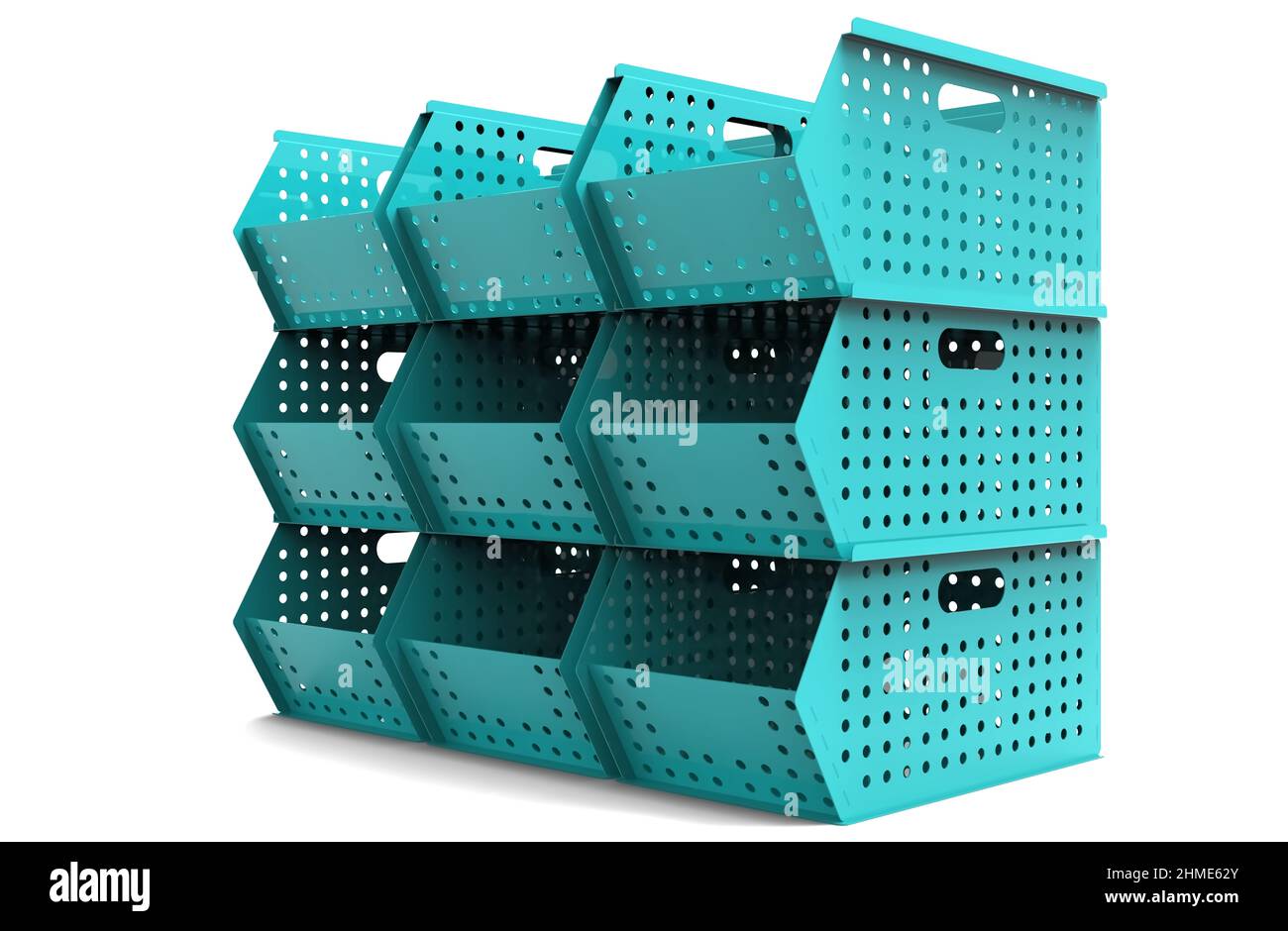Painted file cabinet for study and work 3d image illustration Stock Photo