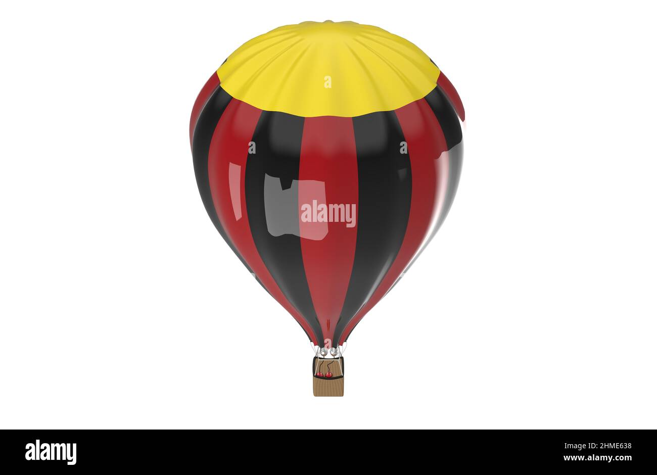 Hot air balloon isolated on white background 3d image illustration ...