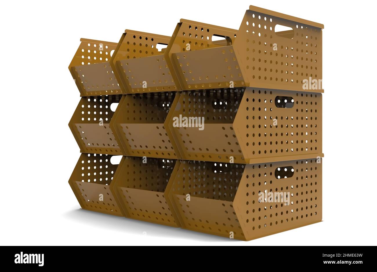 Painted file cabinet for study and work 3d image illustration Stock Photo