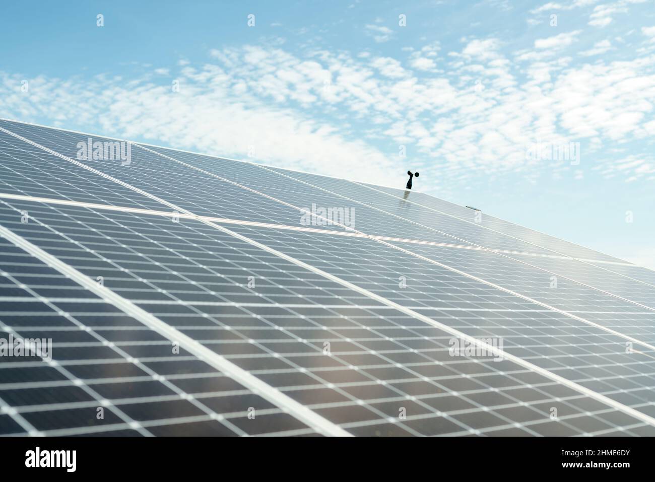 Solar panels generating green energy Stock Photo - Alamy