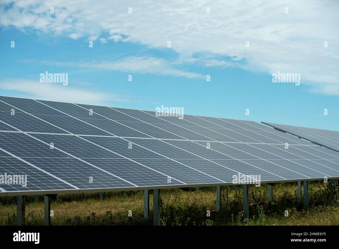 Solar panels generating green energy Stock Photo - Alamy