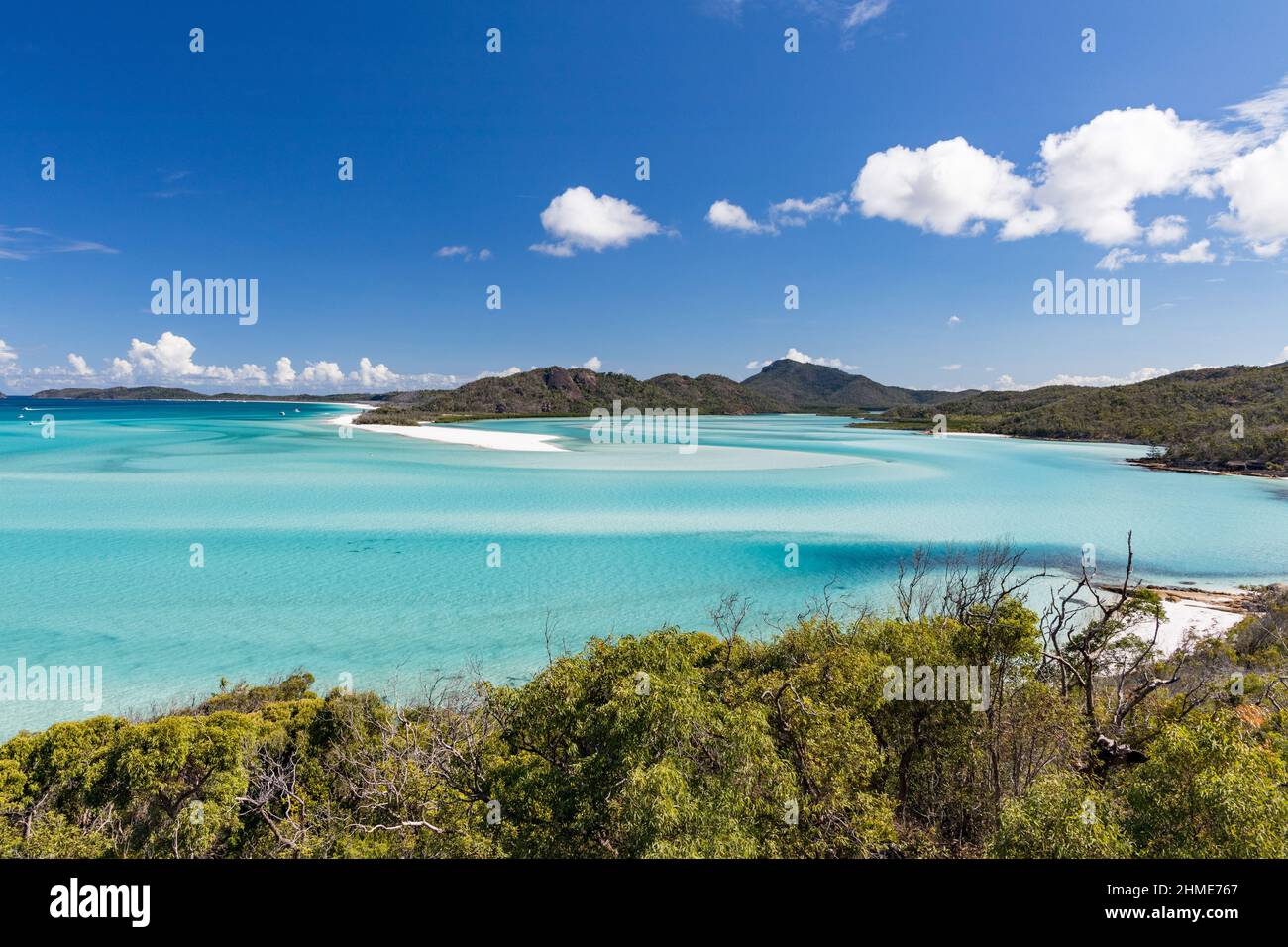 Whitehaven Beach. Voted one of the best travel destinations. Whitsundays Australia. Whitsunday Islands, Queensland. Sailing holiday. Stock Photo