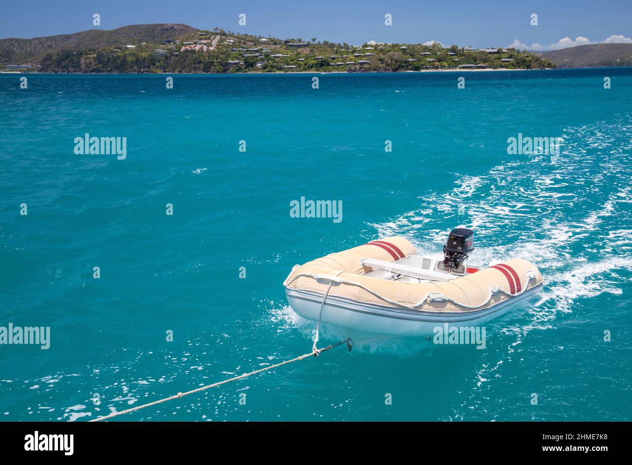 Hamilton Island. Sailing in Whitsundays Australia. Whitsunday Islands, Queensland. Stock Photo