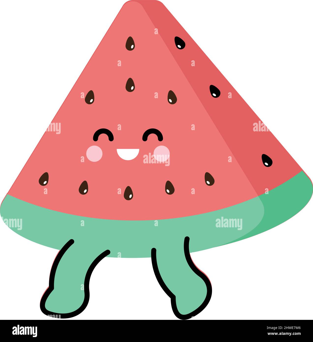 cute watermelon kawaii comic character Stock Vector Image & Art Alamy