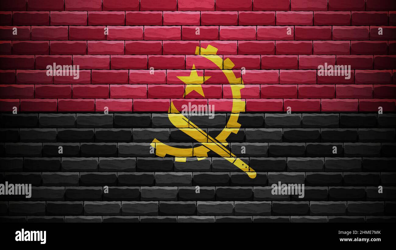 EPS10 Vector Patriotic background with Angola flag colors. An element of impact for the use you want to make of it. Stock Vector