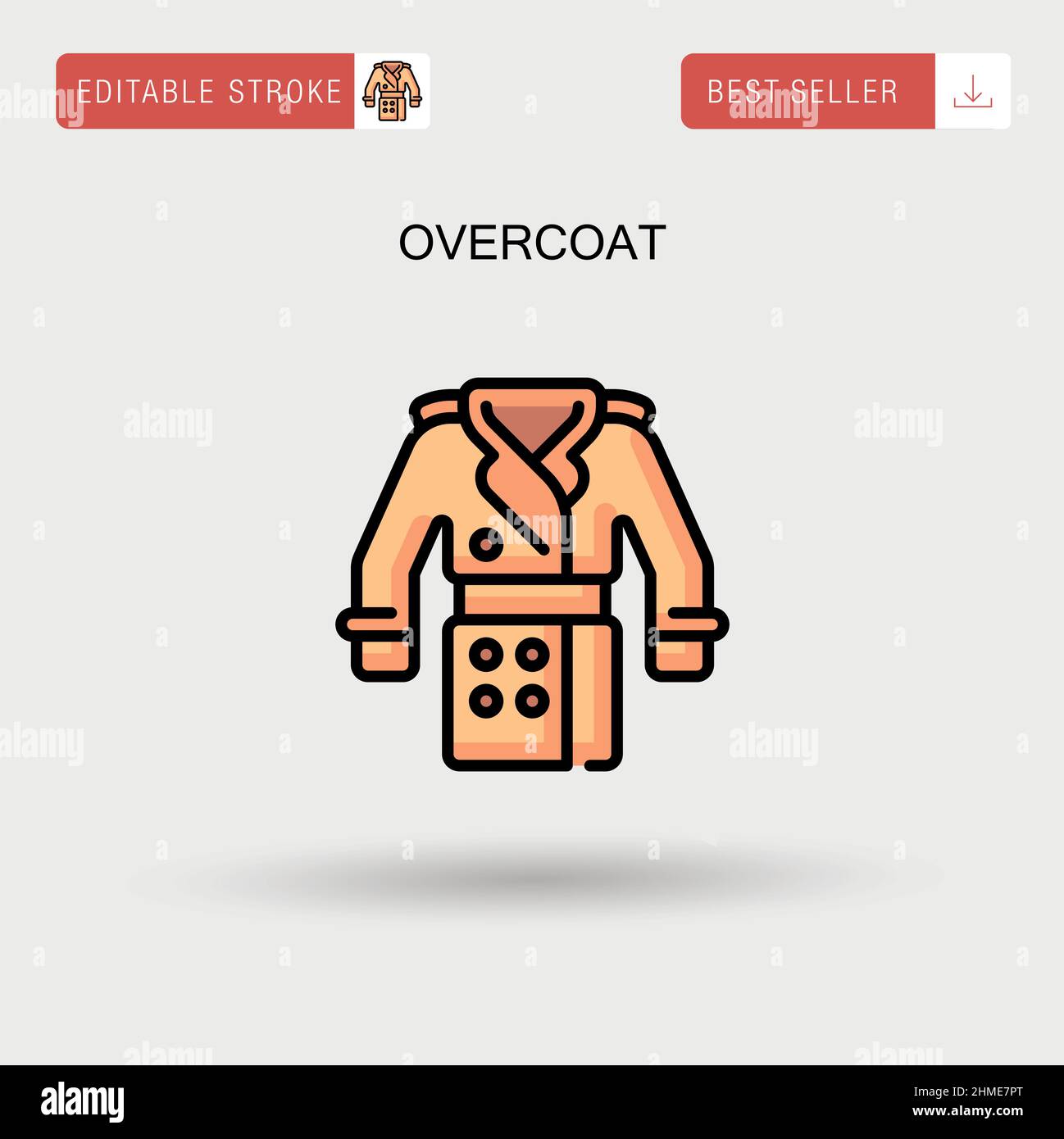 Overcoat Simple vector icon Stock Vector Image & Art Alamy