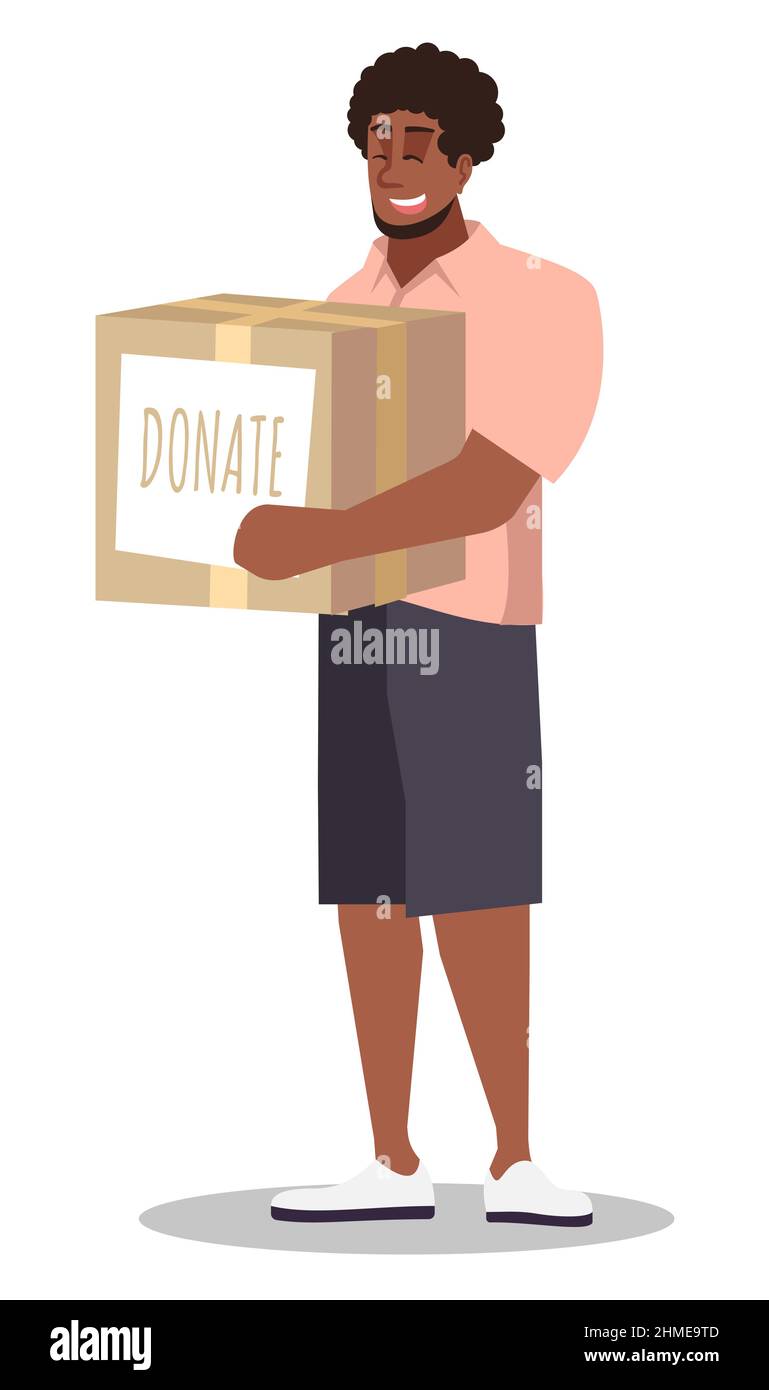 Fundraising event semi flat RGB color vector illustration Stock Vector