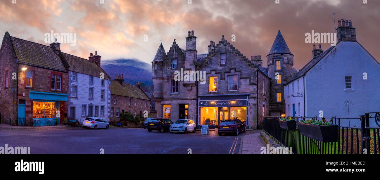 This is the historic village of Falkland in the county of Fife, Scotland, UK Stock Photo