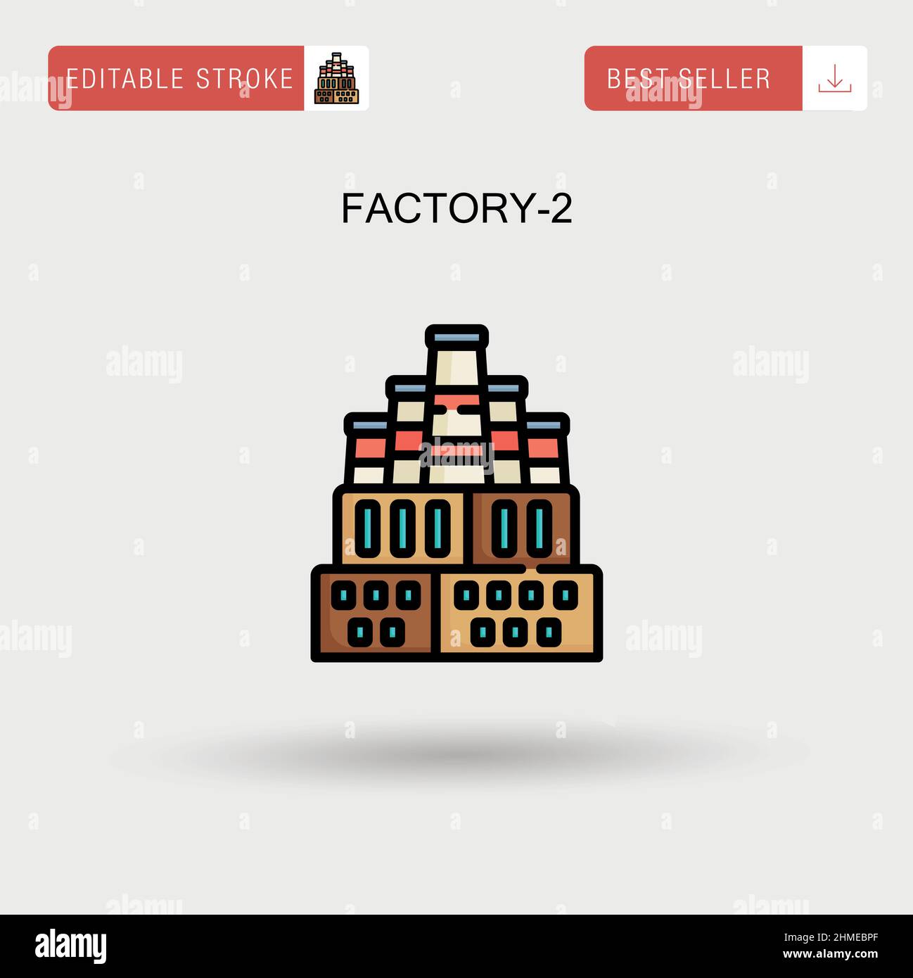 Factory-2 Simple vector icon Stock Vector Image & Art - Alamy