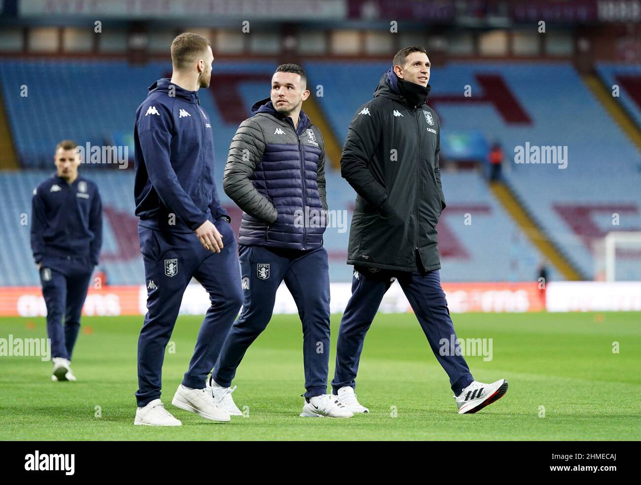 Aston Villa's Calum Chambers (left), John McGinn (centre) and Emiliano ...