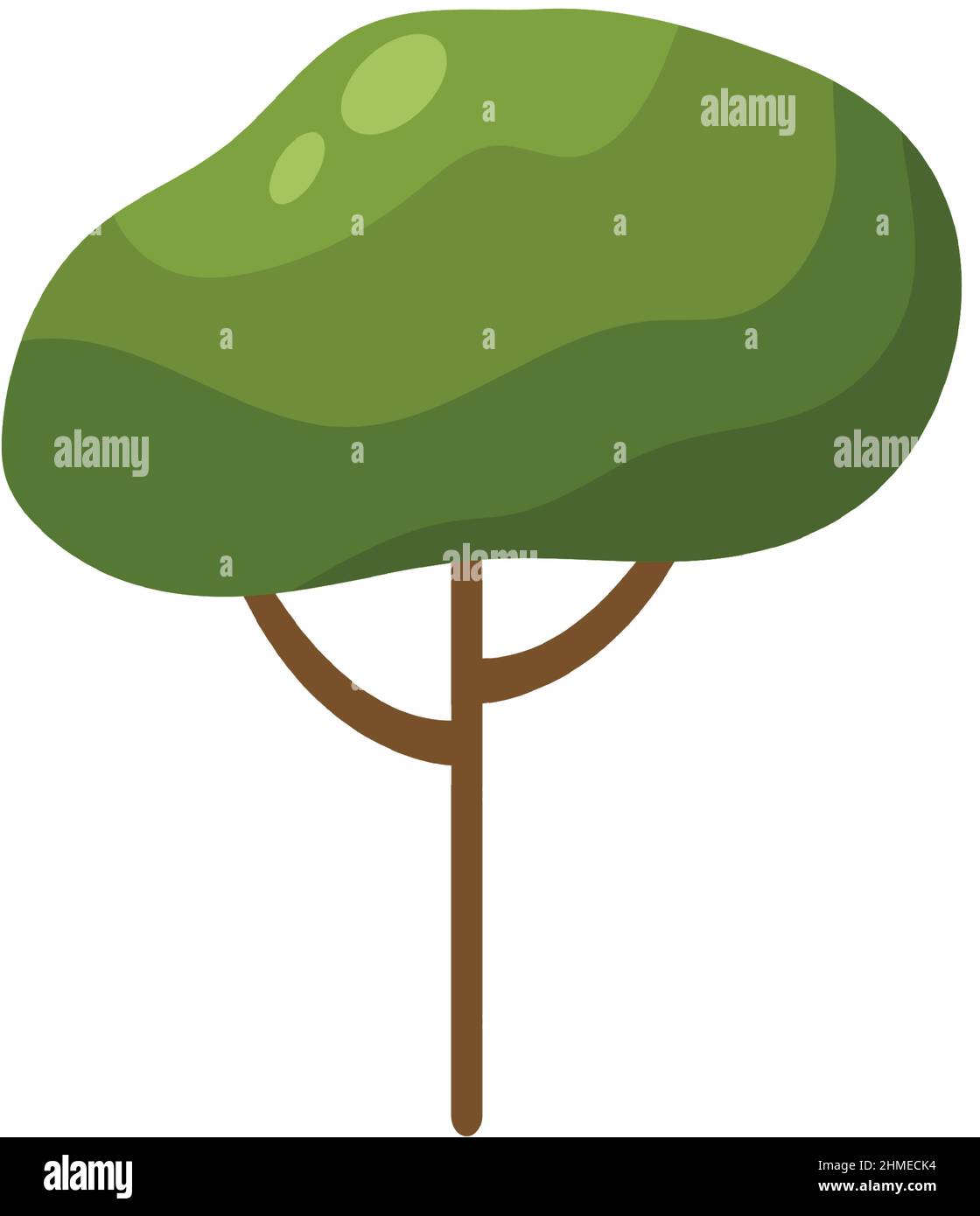 Abstract green tree on white background - Vector illustration Stock ...