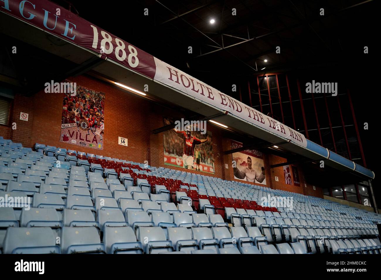 A view of the Holte End stand before the Premier League match at Villa Park, Birmingham. Picture date: Wednesday February 9, 2022. Stock Photo