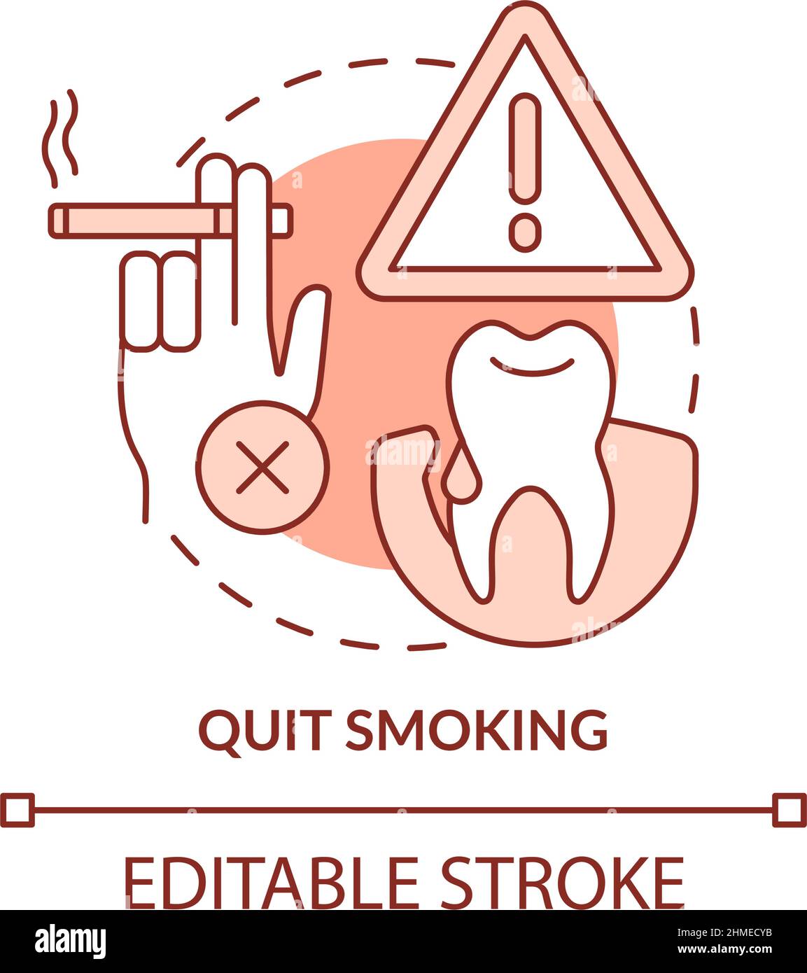 Quit smoking terracotta concept icon Stock Vector Image & Art - Alamy