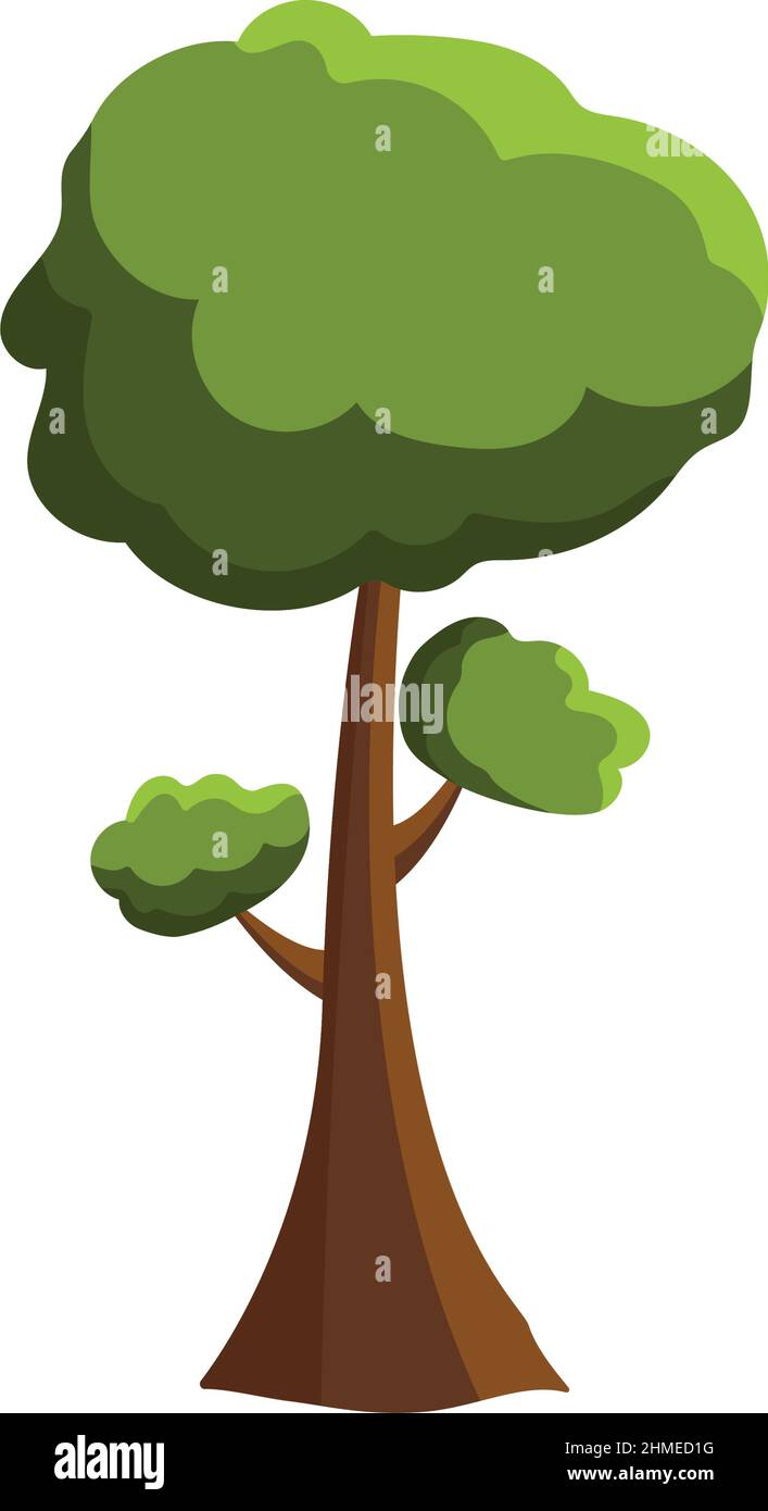 Abstract green tree on white background - Vector illustration Stock ...