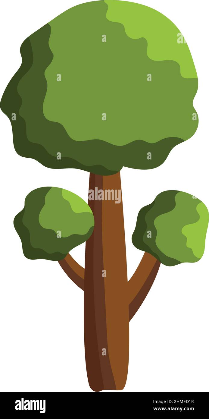 Abstract green tree on white background - Vector illustration Stock ...