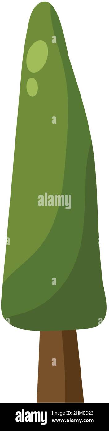 Abstract green tree on white background - Vector illustration Stock ...