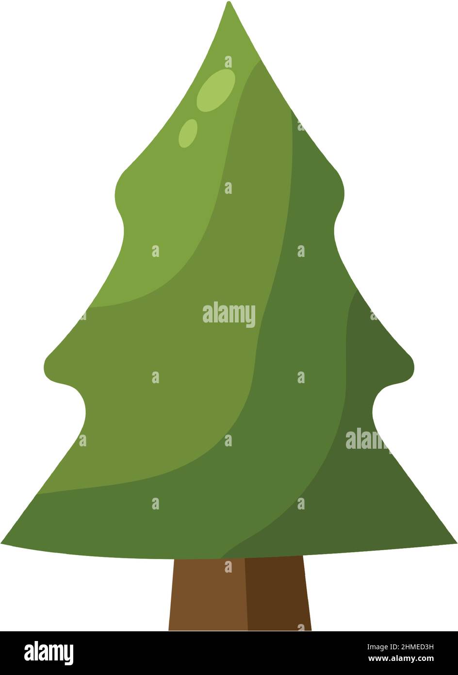 Abstract green tree on white background - Vector illustration Stock ...