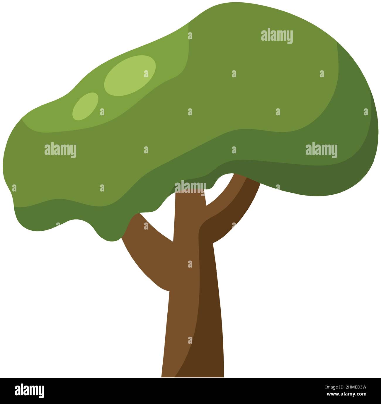 Abstract green tree on white background - Vector illustration Stock ...