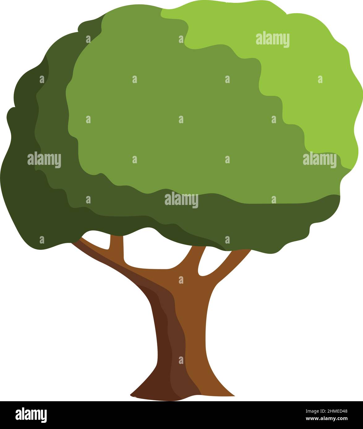Abstract green tree on white background - Vector illustration Stock ...