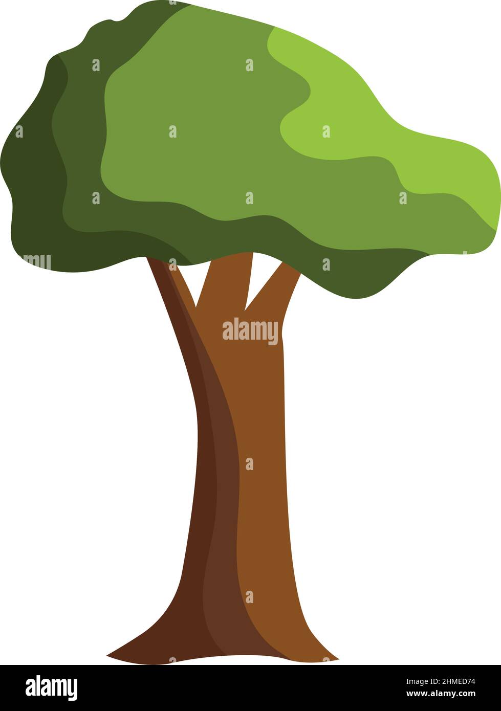 Abstract green tree on white background - Vector illustration Stock ...