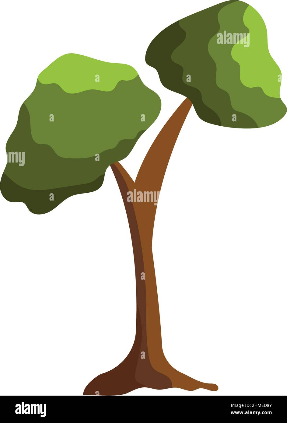 Abstract green tree on white background - Vector illustration Stock ...