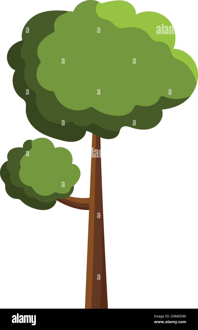 Abstract green tree on white background - Vector illustration Stock ...